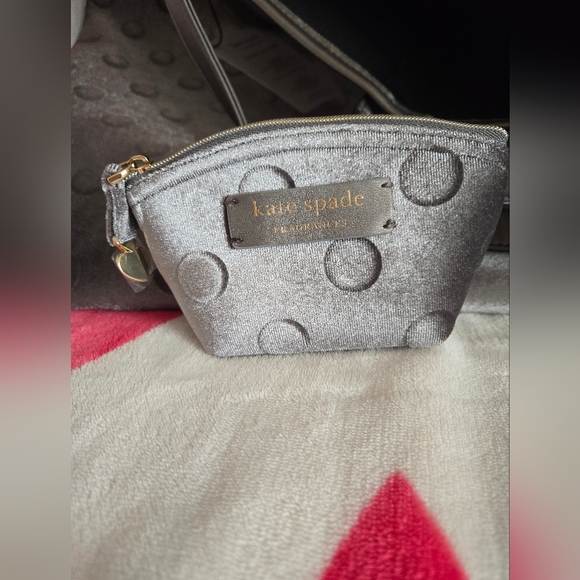 KATE SPADE Velvet Polka Dot Tote and Coin Purse - Picture 4 of 8